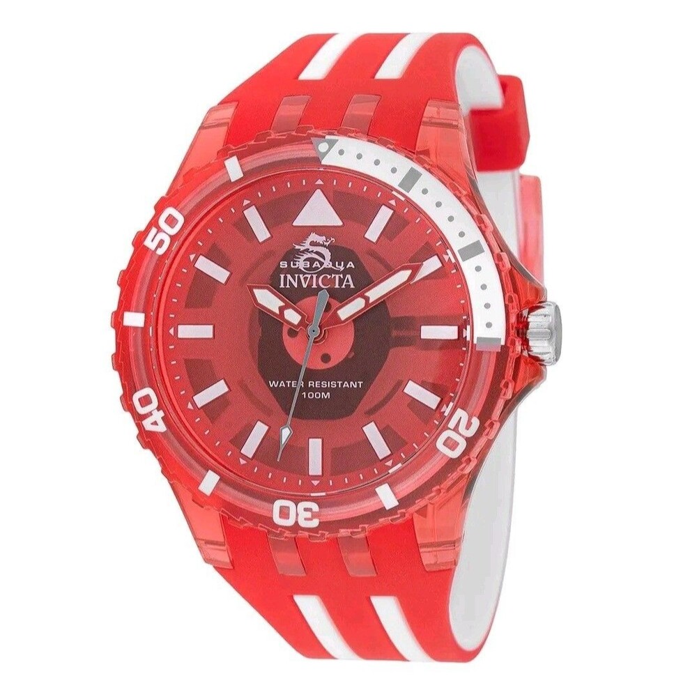 Invicta Subaqua Men's Watch - 44mm, Red White (69450) New In Box